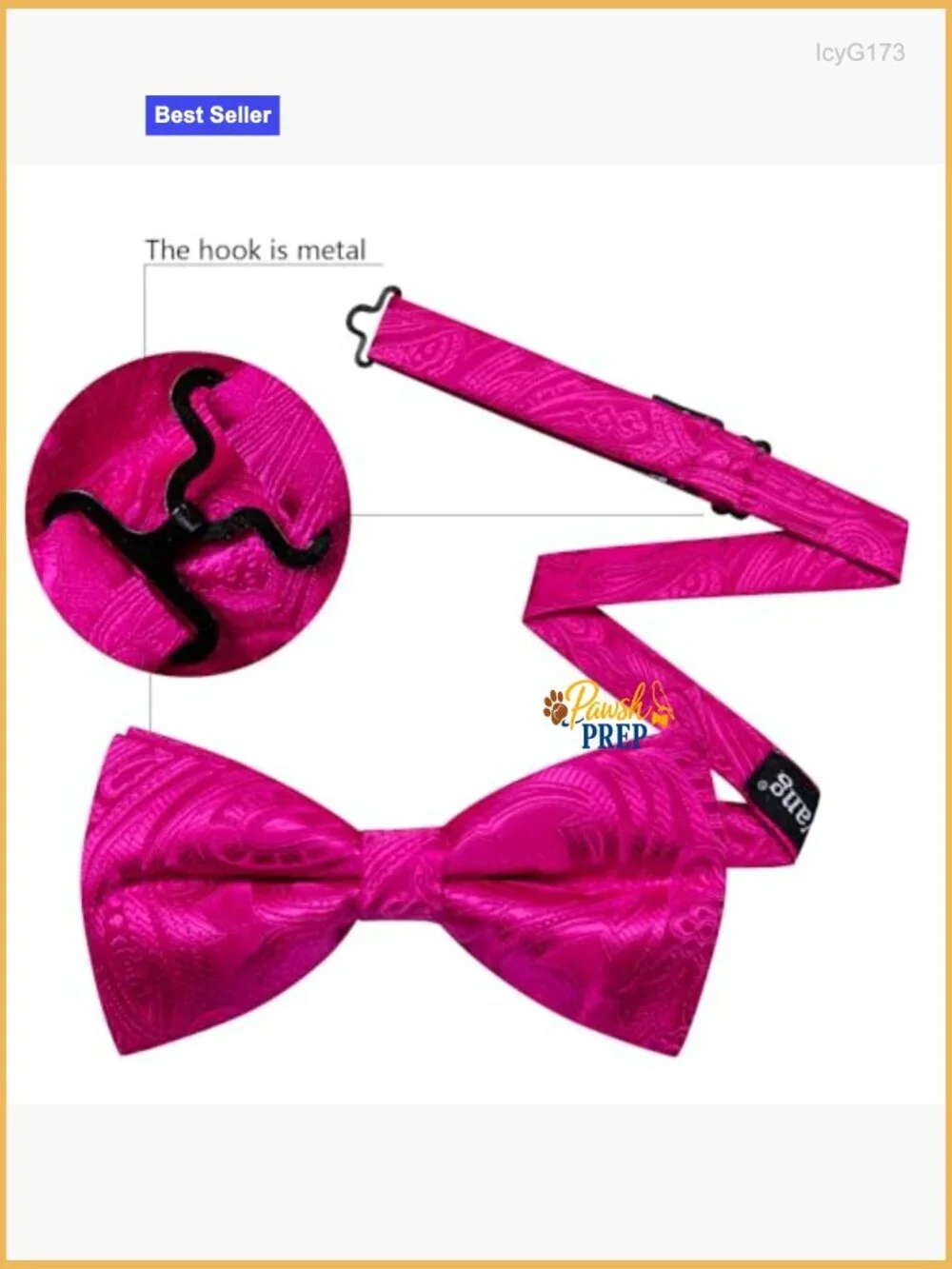 Men's Silk Bow Tie Set with Pocket Square and Cufflinks for Wedding